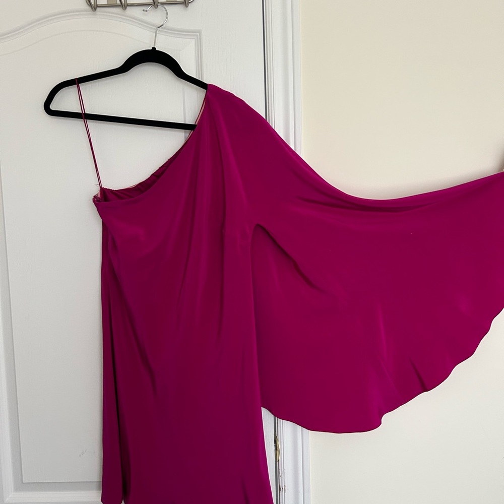 Nicole Miller Pink One-Shoulder Cocktail Dress